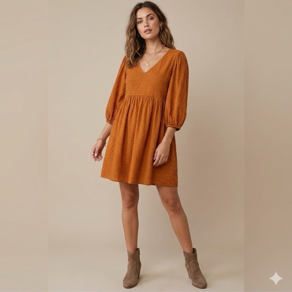 Monk & Lou Ayanna Swiss Dot Mini Dress | Size Small